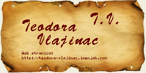 Teodora Vlajinac vizit kartica